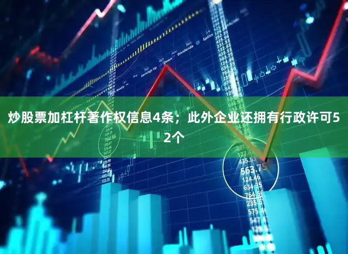 炒股票加杠杆著作权信息4条；此外企业还拥有行政许可52个